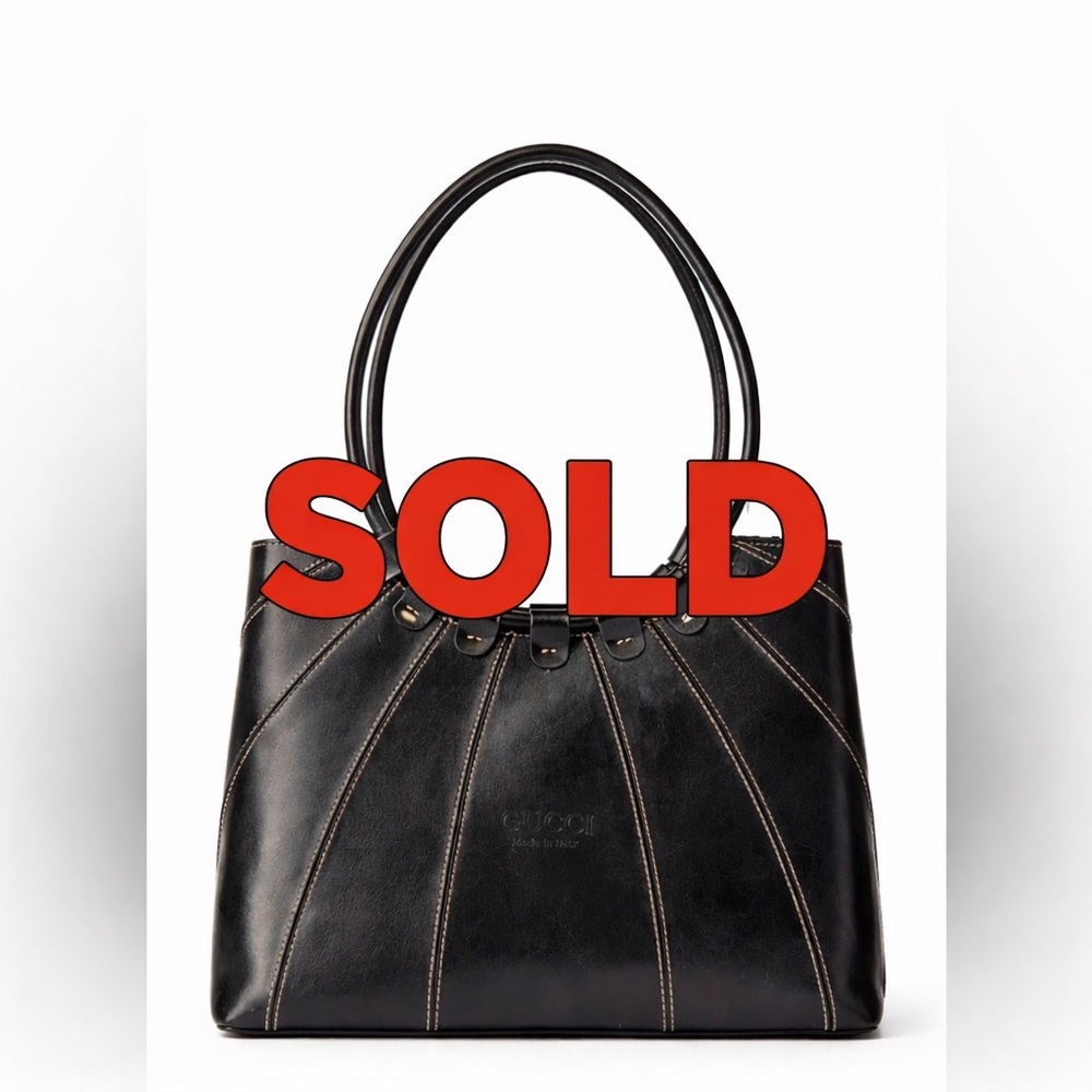 Vintage Italian Leather Top Handle Bag | Structured Boutique Style